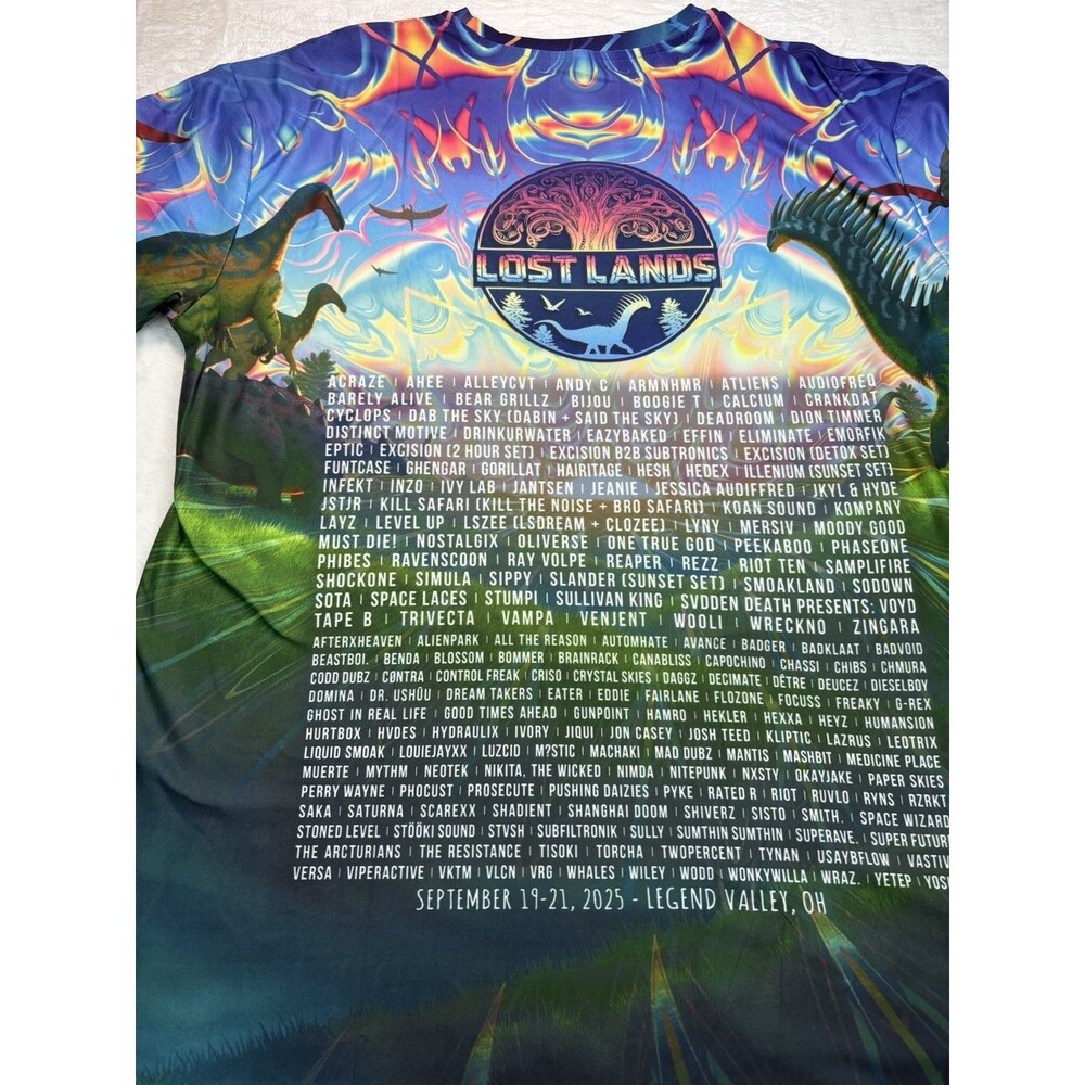 Official Lost Lands Year VIII T-Shirt 2025 Excision Subtronics Lineup Size Large - Picture 7 of 13